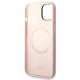 Karl Lagerfeld KLHMP14SSSKCI Apple iPhone 14 hardcase light pink Silicone Karl & Choupette Magsafe