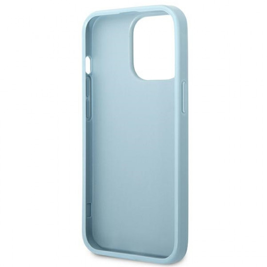 Guess GUHCP13LPS4MB Apple iPhone 13 Pro blue hardcase Saffiano 4G Small Metal Logo