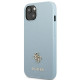 Guess GUHCP13MPS4MB Apple iPhone 13 blue hardcase Saffiano 4G Small Metal Logo