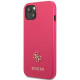 Guess GUHCP13SPS4MF Apple iPhone 13 mini pink hardcase Saffiano 4G Small Metal Logo