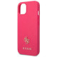 Guess GUHCP13SPS4MF Apple iPhone 13 mini pink hardcase Saffiano 4G Small Metal Logo