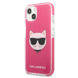 Karl Lagerfeld KLHCP13MTPECPI Apple iPhone 13 hardcase fuschia Choupette Head