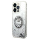 Karl Lagerfeld KLHCP14XLCRSGRS Apple iPhone 14 Pro Max silver hardcase Liquid Glitter RSG