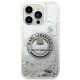 Karl Lagerfeld KLHCP14XLCRSGRS Apple iPhone 14 Pro Max silver hardcase Liquid Glitter RSG