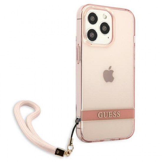 Guess GUHCP13LHTSGSP iPhone 13 Pro / 13 6.1 &quot;pink / pink hardcase Translucent Stap