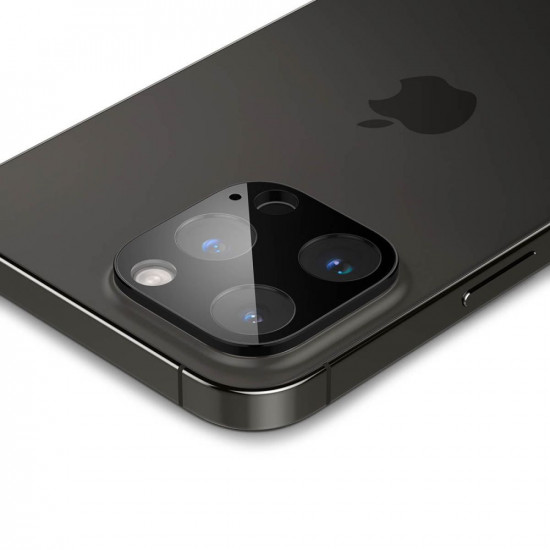 Spigen Optik. TR Camera Protector Camera tempered glass (2 pcs) iPhone 14 Pro / 14 Pro Max black Spigen Optik. TR Camera Protector Camera tempered glass (2 pcs) iPhone 14 Pro / 14 Pro Max black