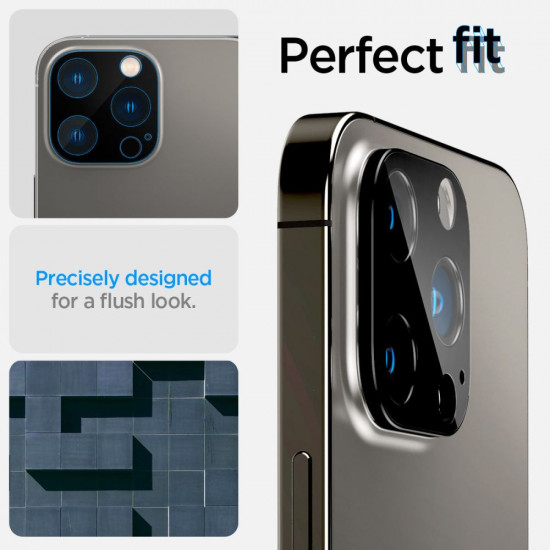 Spigen Optik. TR Camera Protector Camera tempered glass (2 pcs) iPhone 14 Pro / 14 Pro Max black Spigen Optik. TR Camera Protector Camera tempered glass (2 pcs) iPhone 14 Pro / 14 Pro Max black