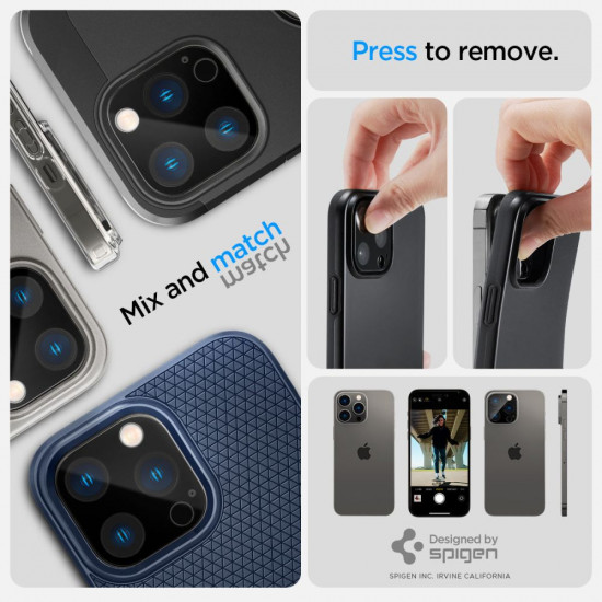 Spigen Optik. TR Camera Protector Camera tempered glass (2 pcs) iPhone 14 Pro / 14 Pro Max black Spigen Optik. TR Camera Protector Camera tempered glass (2 pcs) iPhone 14 Pro / 14 Pro Max black