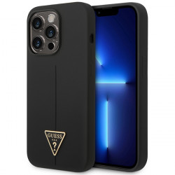 Guess GUHCP14XSLTGK Apple iPhone 14 Pro Max black hardcase Silicone Triangle Guess GUHCP14XSLTGK Apple iPhone 14 Pro Max black hardcase Silicone Triangle