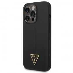 Guess GUHCP14XSLTGK Apple iPhone 14 Pro Max black hardcase Silicone Triangle Guess GUHCP14XSLTGK Apple iPhone 14 Pro Max black hardcase Silicone Triangle