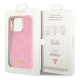 Guess GUHCP14LHGCRHP Apple iPhone 14 Pro pink hardcase Croco Collection