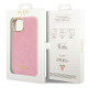 Guess GUHCP14SHGCRHP Apple iPhone 14 pink hardcase Croco Collection