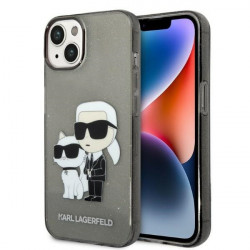 Karl Lagerfeld KLHCP14MHNKCTGK Apple iPhone 14 Plus black hardcase IML GLIT NFT Karl&Choupette