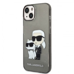 Karl Lagerfeld KLHCP14MHNKCTGK Apple iPhone 14 Plus black hardcase IML GLIT NFT Karl&Choupette