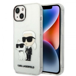 Karl Lagerfeld KLHCP14MHNKCTGT Apple iPhone 14 Plus transparent hardcase IML GLIT NFT Karl&Choupette