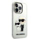 Karl Lagerfeld KLHCP14LHNKCTGT Apple iPhone 14 Pro transparent hardcase IML GLIT NFT Karl&Choupette