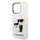 Karl Lagerfeld KLHCP14LHNKCTGT Apple iPhone 14 Pro transparent hardcase IML GLIT NFT Karl&Choupette