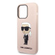 Karl Lagerfeld KLHMP14LSNIKBCP Apple iPhone 14 Pro hardcase pink Silicone NFT Ikonik Magsafe