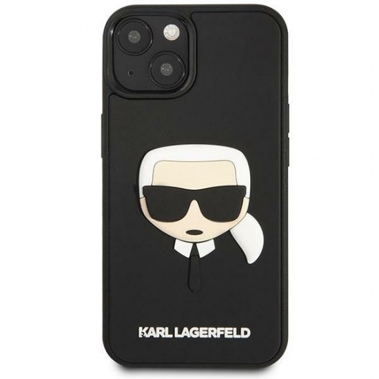 Karl Lagerfeld KLHCP14MKH3DBK Apple iPhone 14 Plus black hardcase 3D Rubber Karl`s Head