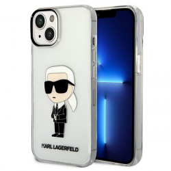 Karl Lagerfeld KLHCP14MHNIKTCT Apple iPhone 14 Plus transparent hardcase Ikonik Karl Lagerfeld