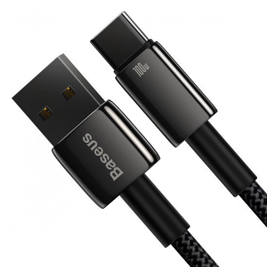 Baseus Tungsten Gold Cable USB/USB-C 480Mbps 100W 2m black
