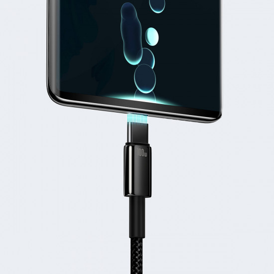 Baseus Tungsten Gold Cable USB/USB-C 480Mbps 100W 2m black