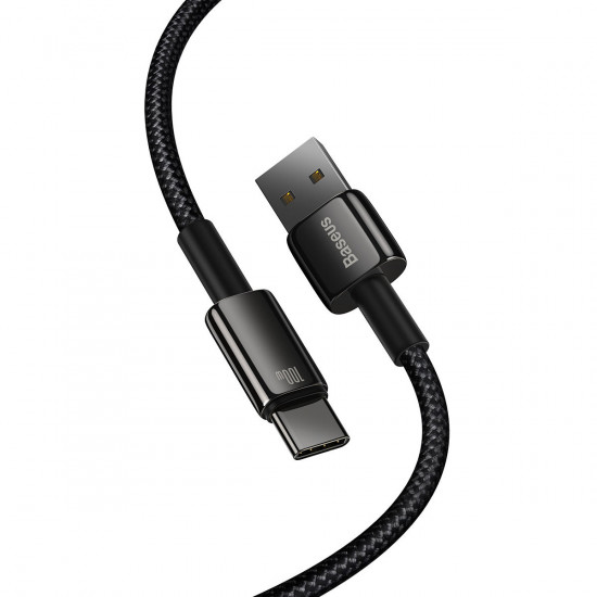 Baseus Tungsten Gold Cable USB/USB-C 480Mbps 100W 2m black