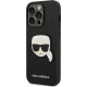 Karl Lagerfeld KLHCP14XSAPKHK Apple iPhone 14 Pro Max black hardcase Saffiano Karl`s Head Patch