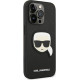 Karl Lagerfeld KLHCP14XSAPKHK Apple iPhone 14 Pro Max black hardcase Saffiano Karl`s Head Patch