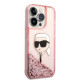 Karl Lagerfeld KLHCP14XLNKHCP Apple iPhone 14 Pro Max pink hardcase Glitter NFT Karl Head