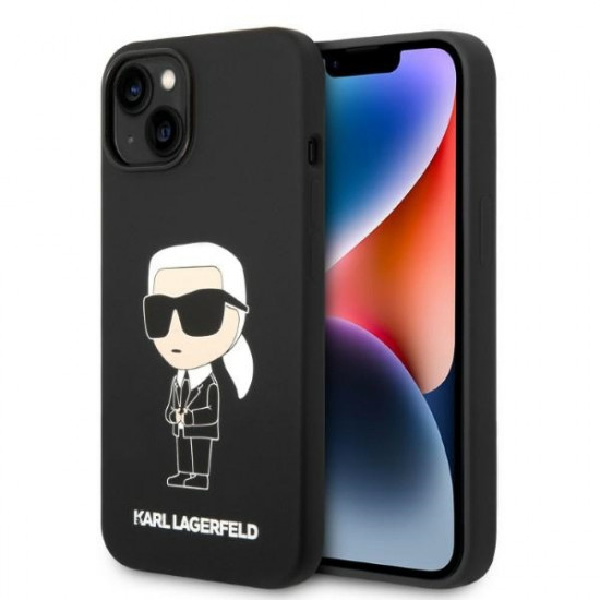 Karl Lagerfeld KLHCP14MSNIKBCK Apple iPhone 14 Plus hardcase black Silicone Ikonik