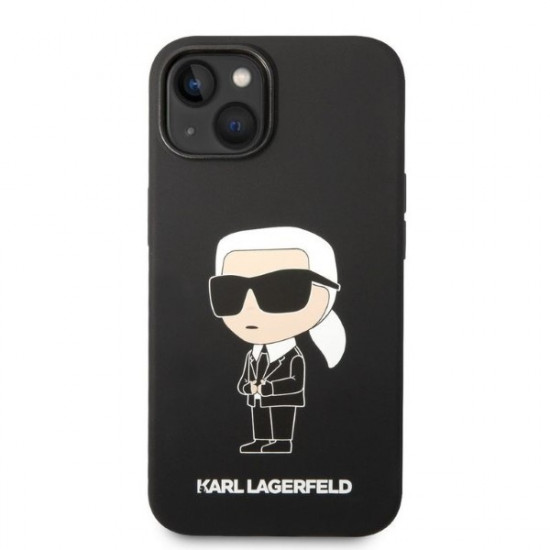 Karl Lagerfeld KLHCP14MSNIKBCK Apple iPhone 14 Plus hardcase black Silicone Ikonik