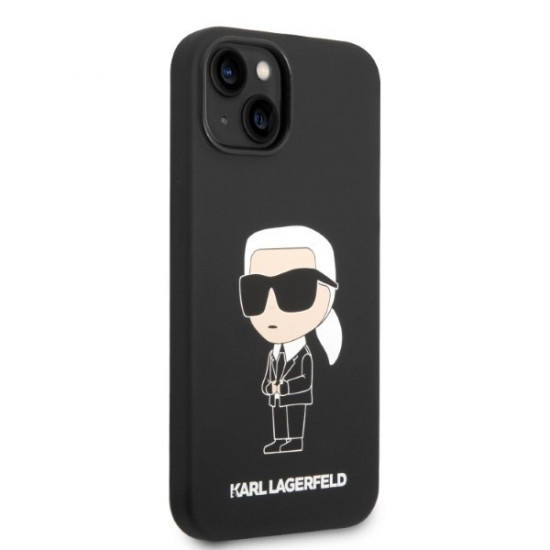 Karl Lagerfeld KLHCP14MSNIKBCK Apple iPhone 14 Plus hardcase black Silicone Ikonik