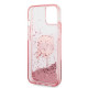 Karl Lagerfeld KLHCP14SLNKHCP Apple iPhone 14 pink hardcase Glitter Karl Head