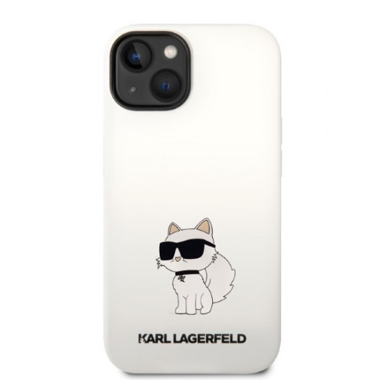 Karl Lagerfeld KLHCP14SSNCHBCH Apple iPhone 14 hardcase white Silicone Choupette