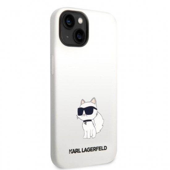 Karl Lagerfeld KLHCP14MSNCHBCH Apple iPhone 14 Plus hardcase white Silicone Choupette