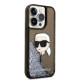 Karl Lagerfeld KLHCP14XLNKHCK Apple iPhone 14 Pro Max black hardcase Glitter NFT Karl Head