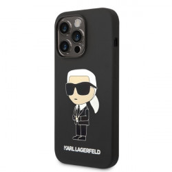 Karl Lagerfeld KLHMP14XSNIKBCK Apple iPhone 14 Pro Max hardcase black Silicone NFT Ikonik Magsafe Karl Lagerfeld KLHMP14XSNIKBCK Apple iPhone 14 Pro Max hardcase black Silicone NFT Ikonik Magsafe