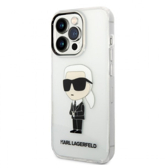 Karl Lagerfeld KLHCP14XHNIKTCT Apple iPhone 14 Pro Max transparent hardcase Ikonik Karl Lagerfeld