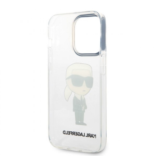 Karl Lagerfeld KLHCP14XHNIKTCT Apple iPhone 14 Pro Max transparent hardcase Ikonik Karl Lagerfeld