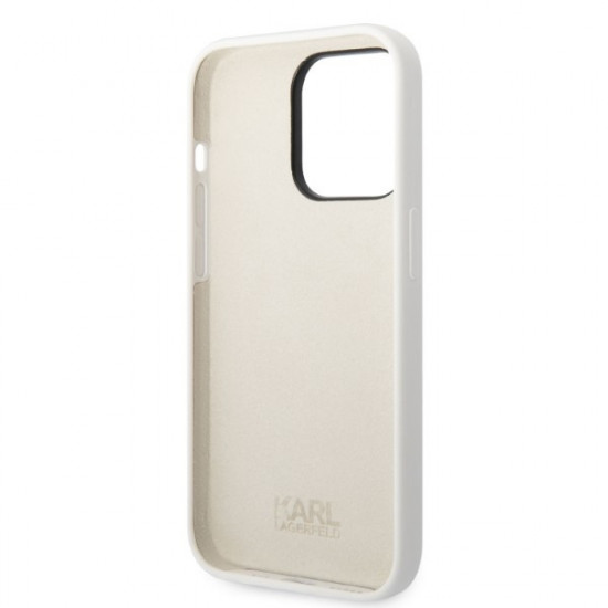 Karl Lagerfeld KLHCP14XSNCHBCH Apple iPhone 14 Pro Max hardcase white Silicone Choupette