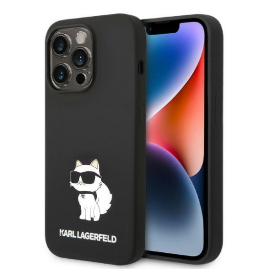 Karl Lagerfeld KLHCP14XSNCHBCK Apple iPhone 14 Pro Max hardcase black Silicone Choupette