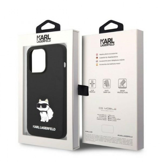 Karl Lagerfeld KLHCP14XSNCHBCK Apple iPhone 14 Pro Max hardcase black Silicone Choupette