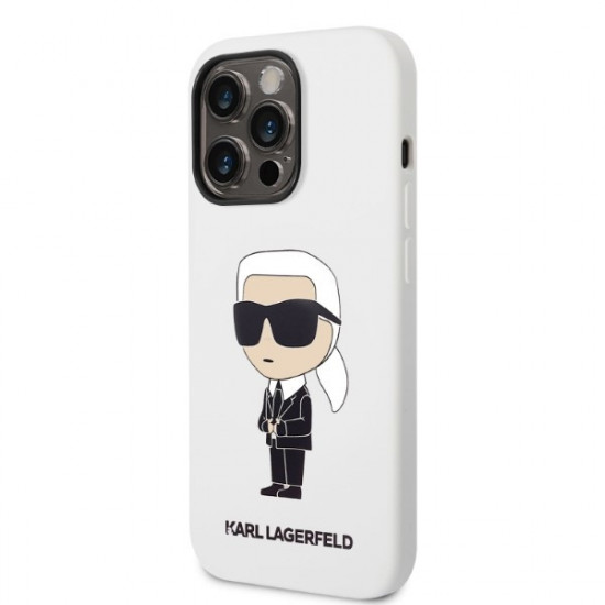 Karl Lagerfeld KLHCP14XSNIKBCH Apple iPhone 14 Pro Max hardcase white Silicone Ikonik