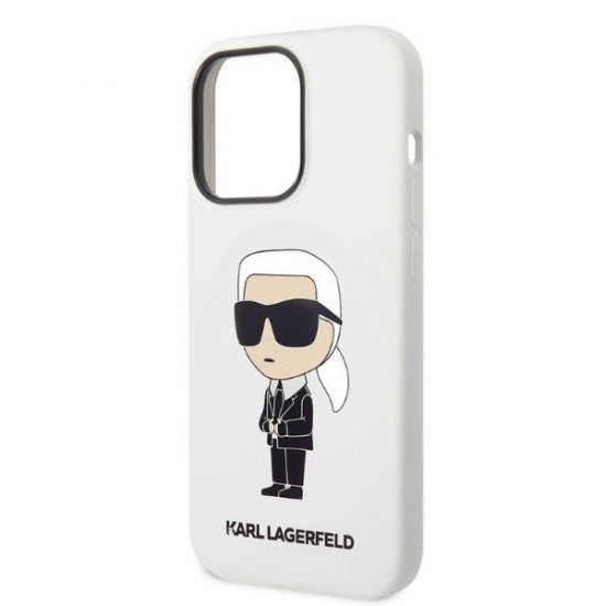 Karl Lagerfeld KLHCP14XSNIKBCH Apple iPhone 14 Pro Max hardcase white Silicone Ikonik