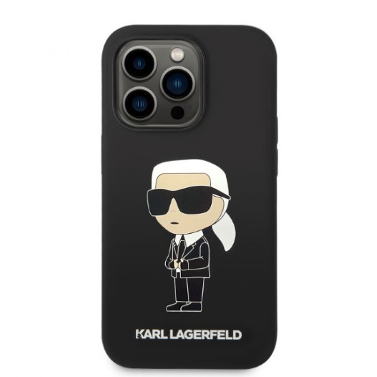 Karl Lagerfeld KLHCP14XSNIKBCK Apple iPhone 14 Pro Max hardcase black Silicone Ikonik