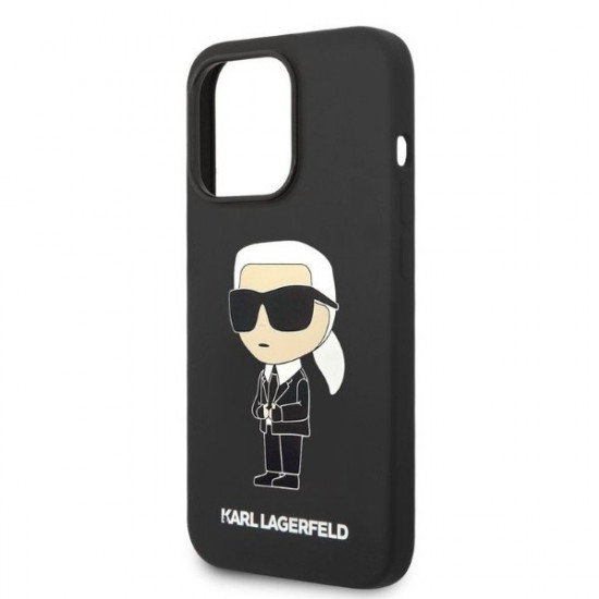 Karl Lagerfeld KLHCP14XSNIKBCK Apple iPhone 14 Pro Max hardcase black Silicone Ikonik