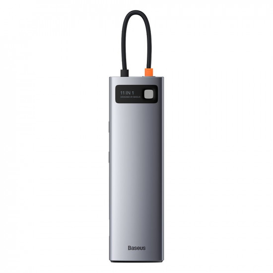 Baseus Metal Gleam 11in1 multifunctional HUB USB Type C - 3x USB 3.2 Gen 1 5Gbps / USB Type C PD 100W / 3,5 mm mini jack AUX / VGA Full HD 60Hz / 2x HDMI 4K 30Hz / TF and Baseus Metal Gleam 11in1 multifunctional HUB USB Type C - 3x USB 3.2 Gen 1 5Gbps / USB Type C PD 100W / 3,5 mm mini jack AUX / VGA Full HD 60Hz / 2x HDMI 4K 30Hz / TF and