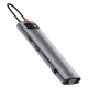 Baseus Metal Gleam 11in1 multifunctional HUB USB Type C - 3x USB 3.2 Gen 1 5Gbps / USB Type C PD 100W / 3,5 mm mini jack AUX / VGA Full HD 60Hz / 2x HDMI 4K 30Hz / TF and Baseus Metal Gleam 11in1 multifunctional HUB USB Type C - 3x USB 3.2 Gen 1 5Gbps / USB Type C PD 100W / 3,5 mm mini jack AUX / VGA Full HD 60Hz / 2x HDMI 4K 30Hz / TF and