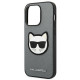 Karl Lagerfeld KLHCP14XSAPCHG iPhone 14 Pro Max 6,7" hardcase srebrny/silver Saffiano Choupette Head Patch